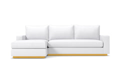 Harper 2pc Sleeper Sectional :: Leg Finish: Natural / Sleeper Option: Deluxe Innerspring Mattress / Configuration: LAF - Chaise on the Left