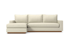 Harper 2pc Sleeper Sectional :: Leg Finish: Pecan / Sleeper Option: Deluxe Innerspring Mattress / Configuration: LAF - Chaise on the Left