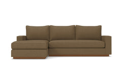 Harper 2pc Sleeper Sectional :: Leg Finish: Pecan / Sleeper Option: Memory Foam Mattress / Configuration: LAF - Chaise on the Left