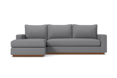 Harper 2pc Sleeper Sectional :: Leg Finish: Pecan / Sleeper Option: Deluxe Innerspring Mattress / Configuration: LAF - Chaise on the Left