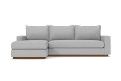 Harper 2pc Sleeper Sectional :: Leg Finish: Pecan / Sleeper Option: Deluxe Innerspring Mattress / Configuration: LAF - Chaise on the Left