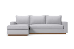 Harper 2pc Sleeper Sectional :: Leg Finish: Pecan / Sleeper Option: Deluxe Innerspring Mattress / Configuration: LAF - Chaise on the Left