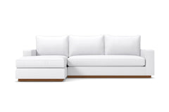 Harper 2pc Sleeper Sectional :: Leg Finish: Pecan / Sleeper Option: Deluxe Innerspring Mattress / Configuration: LAF - Chaise on the Left