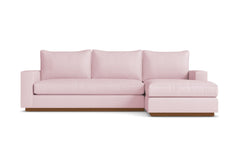 Harper 2pc Sleeper Sectional :: Leg Finish: Pecan / Sleeper Option: Memory Foam Mattress / Configuration: RAF - Chaise on the Right