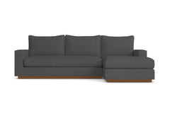 Harper 2pc Sleeper Sectional :: Leg Finish: Pecan / Sleeper Option: Deluxe Innerspring Mattress / Configuration: RAF - Chaise on the Right