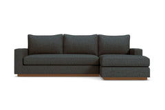 Harper 2pc Sleeper Sectional :: Leg Finish: Pecan / Sleeper Option: Memory Foam Mattress / Configuration: RAF - Chaise on the Right