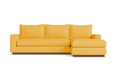 Harper 2pc Sleeper Sectional :: Leg Finish: Pecan / Sleeper Option: Memory Foam Mattress / Configuration: RAF - Chaise on the Right