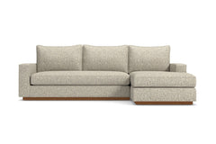 Harper 2pc Sleeper Sectional :: Leg Finish: Pecan / Sleeper Option: Memory Foam Mattress / Configuration: RAF - Chaise on the Right