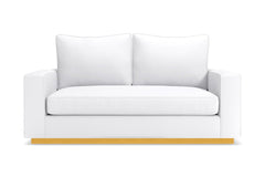 Harper Twin Size Sleeper Sofa Bed :: Leg Finish: Natural / Sleeper Option: Memory Foam Mattress