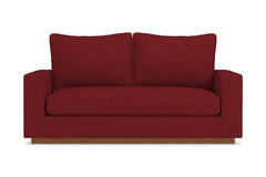 Harper Twin Size Sleeper Sofa Bed :: Leg Finish: Pecan / Sleeper Option: Memory Foam Mattress