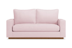 Harper Twin Size Sleeper Sofa Bed :: Leg Finish: Pecan / Sleeper Option: Memory Foam Mattress