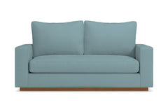 Harper Twin Size Sleeper Sofa Bed :: Leg Finish: Pecan / Sleeper Option: Memory Foam Mattress