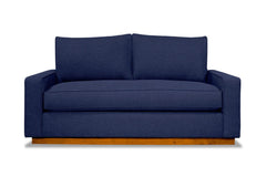 Harper Twin Size Sleeper Sofa Bed :: Leg Finish: Pecan / Sleeper Option: Memory Foam Mattress