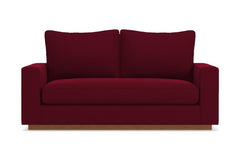 Harper Apartment Size Sleeper Sofa Bed :: Leg Finish: Pecan / Sleeper Option: Memory Foam Mattress