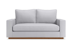 Harper Twin Size Sleeper Sofa Bed :: Leg Finish: Pecan / Sleeper Option: Memory Foam Mattress