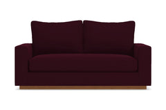 Harper Apartment Size Sleeper Sofa Bed :: Leg Finish: Pecan / Sleeper Option: Memory Foam Mattress