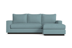 Harper Reversible Velvet Chaise Sofa :: Leg Finish: Espresso