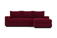 Harper Reversible Velvet Chaise Sofa :: Leg Finish: Espresso