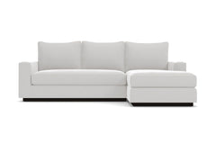 Harper Reversible Velvet Chaise Sofa :: Leg Finish: Espresso