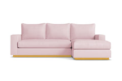 Harper Reversible Velvet Chaise Sofa :: Leg Finish: Natural