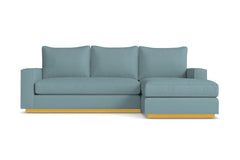 Harper Reversible Velvet Chaise Sofa :: Leg Finish: Natural