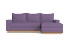 Harper Reversible Velvet Chaise Sofa :: Leg Finish: Natural