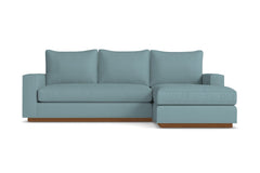 Harper Reversible Chaise Sleeper Sofa Bed :: Leg Finish: Pecan / Sleeper Option: Memory Foam Mattress