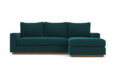 Harper Reversible Chaise Sleeper Sofa Bed :: Leg Finish: Pecan / Sleeper Option: Memory Foam Mattress