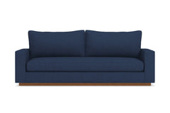 Harper Queen Size Sleeper Sofa Bed :: Leg Finish: Pecan / Sleeper Option: Deluxe Innerspring Mattress