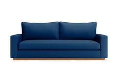 Harper Queen Size Sleeper Sofa Bed :: Leg Finish: Pecan / Sleeper Option: Deluxe Innerspring Mattress