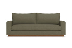 Harper Queen Size Sleeper Sofa Bed :: Leg Finish: Pecan / Sleeper Option: Deluxe Innerspring Mattress