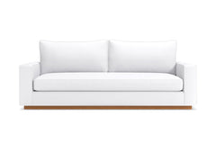 Harper Queen Size Sleeper Sofa Bed :: Leg Finish: Pecan / Sleeper Option: Deluxe Innerspring Mattress