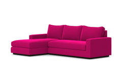 Harper 2pc Sleeper Sectional :: Leg Finish: Espresso / Sleeper Option: Deluxe Innerspring Mattress / Configuration: LAF - Chaise on the Left