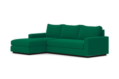 Harper 2pc Sleeper Sectional :: Leg Finish: Espresso / Sleeper Option: Deluxe Innerspring Mattress / Configuration: LAF - Chaise on the Left