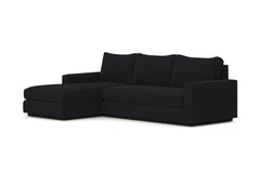 Harper 2pc Sleeper Sectional :: Leg Finish: Espresso / Sleeper Option: Deluxe Innerspring Mattress / Configuration: LAF - Chaise on the Left