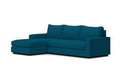 Harper 2pc Sleeper Sectional :: Leg Finish: Espresso / Sleeper Option: Deluxe Innerspring Mattress / Configuration: LAF - Chaise on the Left