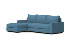 Harper 2pc Sleeper Sectional :: Leg Finish: Espresso / Sleeper Option: Deluxe Innerspring Mattress / Configuration: LAF - Chaise on the Left