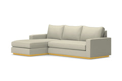 Harper 2pc Sleeper Sectional :: Leg Finish: Natural / Sleeper Option: Deluxe Innerspring Mattress / Configuration: LAF - Chaise on the Left