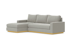 Harper 2pc Sleeper Sectional :: Leg Finish: Natural / Sleeper Option: Deluxe Innerspring Mattress / Configuration: LAF - Chaise on the Left