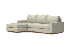 Harper 2pc Sleeper Sectional :: Leg Finish: Pecan / Sleeper Option: Deluxe Innerspring Mattress / Configuration: LAF - Chaise on the Left