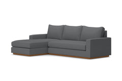 Harper 2pc Sleeper Sectional :: Leg Finish: Pecan / Sleeper Option: Deluxe Innerspring Mattress / Configuration: LAF - Chaise on the Left