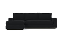 Harper 2pc Sleeper Sectional :: Leg Finish: Espresso / Sleeper Option: Deluxe Innerspring Mattress / Configuration: LAF - Chaise on the Left