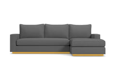 Harper Reversible Chaise Sleeper Sofa Bed :: Leg Finish: Natural / Sleeper Option: Memory Foam Mattress