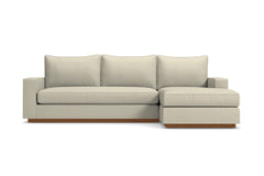 Harper 2pc Sleeper Sectional :: Leg Finish: Pecan / Sleeper Option: Deluxe Innerspring Mattress / Configuration: RAF - Chaise on the Right