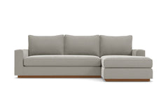 Harper 2pc Sleeper Sectional :: Leg Finish: Pecan / Sleeper Option: Memory Foam Mattress / Configuration: RAF - Chaise on the Right