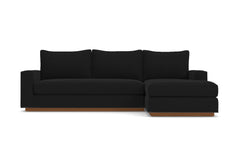 Harper Reversible Chaise Sleeper Sofa Bed :: Leg Finish: Pecan / Sleeper Option: Deluxe Innerspring Mattress