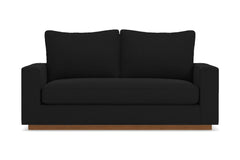 Harper Twin Size Sleeper Sofa Bed :: Leg Finish: Pecan / Sleeper Option: Memory Foam Mattress