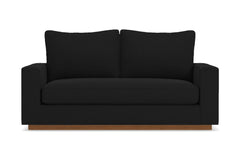 Harper Apartment Size Sleeper Sofa Bed :: Leg Finish: Pecan / Sleeper Option: Memory Foam Mattress