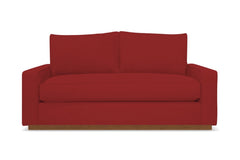 Harper Twin Size Sleeper Sofa Bed :: Leg Finish: Pecan / Sleeper Option: Deluxe Innerspring Mattress