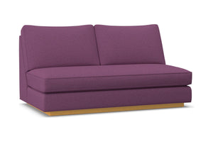 Harper Armless Apartment Size Sofa w/ Benchseat :: Leg Finish: Natural